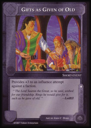 Gifts as Given of Old